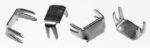 Zipper bottom stops U-shape, nickel-plated