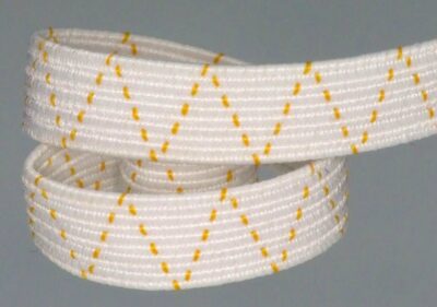 Elastic braid with orange zigzag thread, 7 mm wide