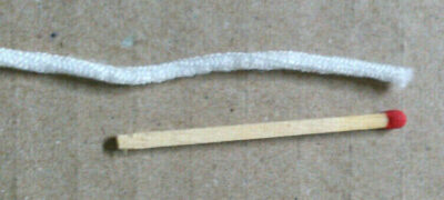 Rubber cord, white, diameter 2-3 mm
