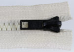 Slider hides YKK Vislon 5VS top stop on completely closed Delrin 6 zipper